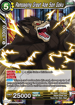 DBS Cross Worlds BT3-089 Rampaging Great Ape Son Goku Foil