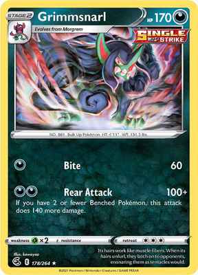 SWSH Fusion Strike 178/264 Grimmsnarl Reverse Holo