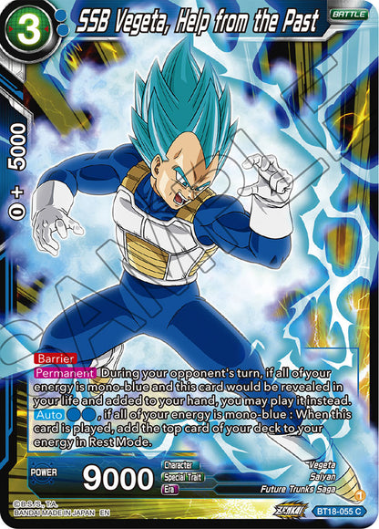 DBS Dawn of the Z-Legends BT18-055 SSB Vegeta, Help from the Past Foil