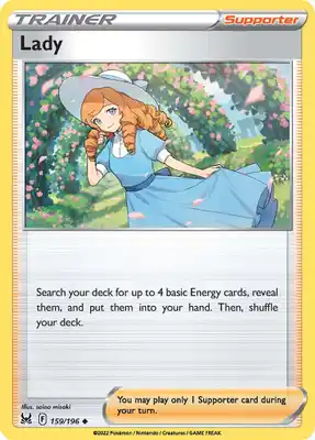 SWSH Lost Origin 159/196 Lady Reverse Holo