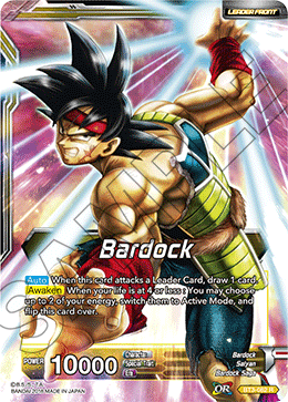 DBS Cross Worlds BT3-082 Bardock / Unwavering Justice Bardock (Leader) Foil