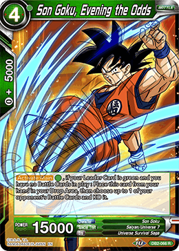 DBS Draft Box 5: Divine Multiverse DB2-066 Son Goku, Evening the Odds Foil