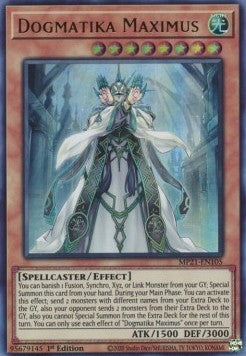 Yu-Gi-Oh! 2021 Tin of Ancient Battles Mega Pack MP21-EN105 Dogmatika Maximus Ultra Rare