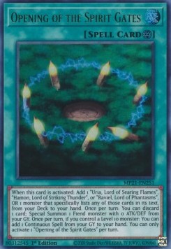Yu-Gi-Oh! 2021 Tin of Ancient Battles Mega Pack MP21-EN251 Opening of the Spirit Gates Ultra Rare