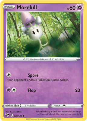SWSH Darkness Ablaze 079/189 Morelull Reverse Holo