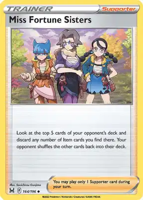SWSH Lost Origin 164/196 Miss Fortune Sisters Reverse Holo