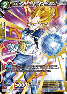 DBS Expert Deck: The Ultimate Life Form XD3-06 SS Vegeta, Begrudging Support