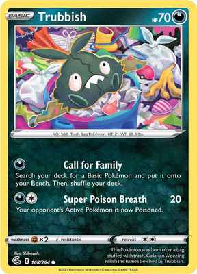 SWSH Fusion Strike 168/264 Trubbish