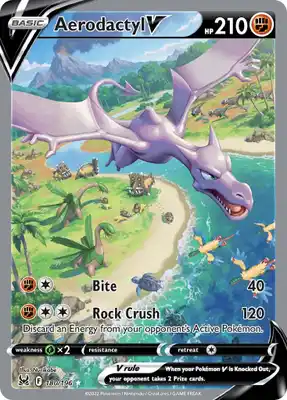 SWSH Lost Origin 180/196 Aerodactyl V Alternate Art