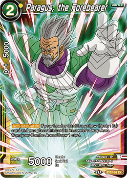 DBS Expansion Set 07: Magnificent Collection - Fusion Hero EX07-09 Paragus, the Forebearer