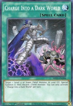 Yu-Gi-Oh! 2021 Tin of Ancient Battles Mega Pack MP21-EN206 Charge Into a Dark World