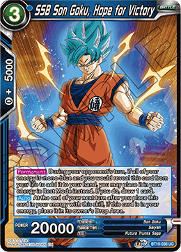 DBS Rise of the Unison Warrior BT10-036 SSB Son Goku, Hope for Victory