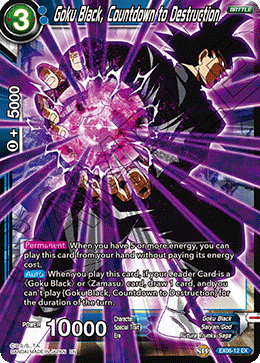 DBS Expansion Set 06: Special Anniversary Box EX06-12 Goku Black, Countdown to Destruction Foil