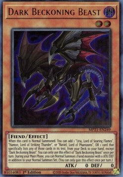 Yu-Gi-Oh! 2021 Tin of Ancient Battles Mega Pack MP21-EN249 Dark Beckoning Beast Ultra Rare