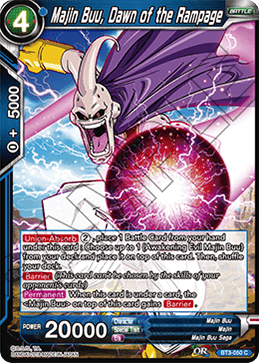 DBS Cross Worlds BT3-050 Majin Buu, Dawn of the Rampage Foil