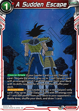 DBS Supreme Rivalry BT13-029 A Sudden Escape Foil