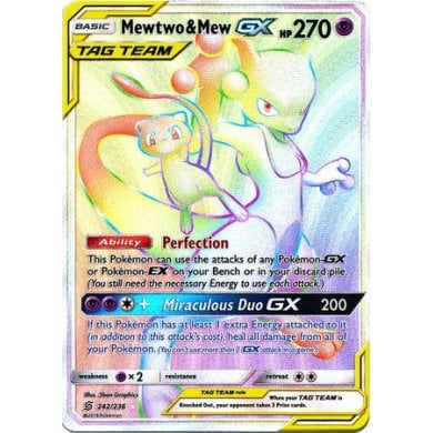 SM Unified Minds 242/236 Mewtwo & Mew GX (Tag Team)