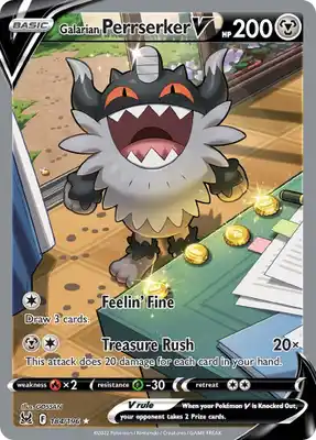 SWSH Lost Origin 184/196 Galarian Perrserker V Alternate Art