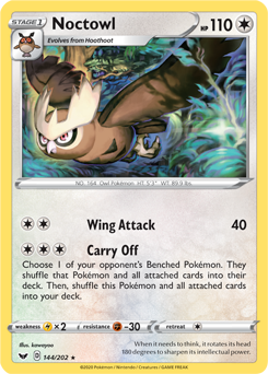 SWSH Sword and Shield 144/202 Noctowl