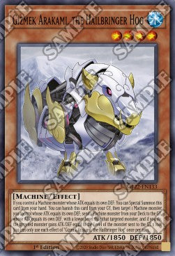 Yu-Gi-Oh! 2022 Tin of the Pharaoh's Gods Mega Pack MP22-EN133 Gizmek Arakami, the Hailbringer Hog