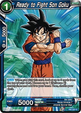 DBS The Tournament of Power TB1-027 Ready to Fight Son Goku
