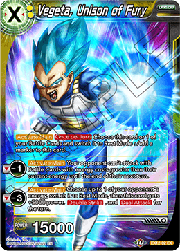 DBS Expansion Set 12: Universe 11 Unison EX12-02 Vegeta, Unison of Fury Foil