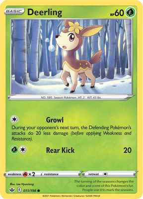 SWSH Chilling Reign 011/198 Deerling Reverse Holo