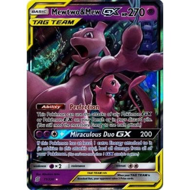 SM Unified Minds 071/236 Mewtwo & Mew GX (Tag Team)