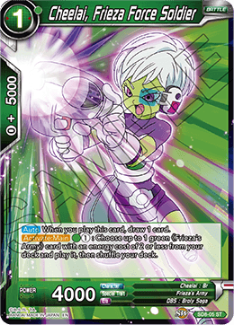 DBS Series 6 Starter Rising Broly SD8-005 Cheelai, Frieza Force Soldier Foil