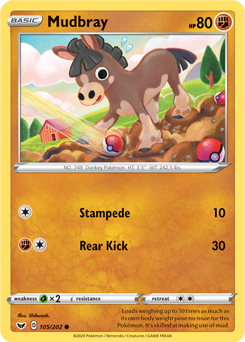 SWSH Sword and Shield 105/202 Mudbray
