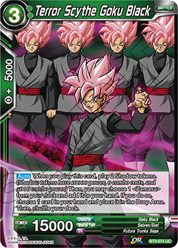 DBS Cross Worlds BT3-075 Terror Scythe Goku Black Foil