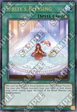 Yu-Gi-Oh! 2022 Tin of the Pharaoh's Gods Mega Pack MP22-EN252 Sprite's Blessing Ultra Rare