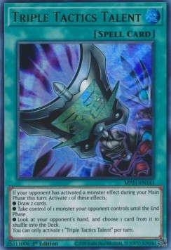 Yu-Gi-Oh! 2021 Tin of Ancient Battles Mega Pack MP21-EN143 Triple Tactics Talent Ultra Rare