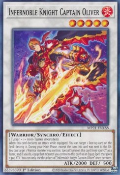 Yu-Gi-Oh! 2021 Tin of Ancient Battles Mega Pack MP21-EN188 Infernoble Knight Captain Oliver