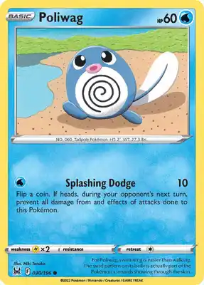 SWSH Lost Origin 030/196 Poliwag Reverse Holo