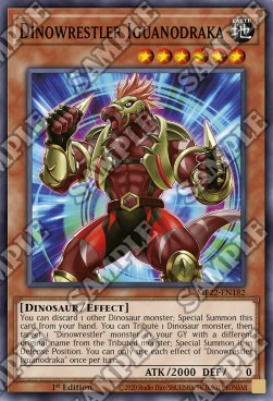 Yu-Gi-Oh! 2022 Tin of the Pharaoh's Gods Mega Pack MP22-EN182 Dinowrestler Iguanodraka