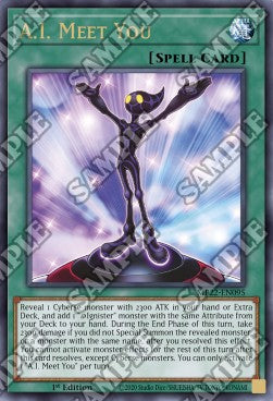 Yu-Gi-Oh! 2022 Tin of the Pharaoh's Gods Mega Pack MP22-EN095 A.I. Meet You Ultra Rare