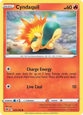 SWSH Astral Radiance 023/189 Cyndaquil Reverse Holo