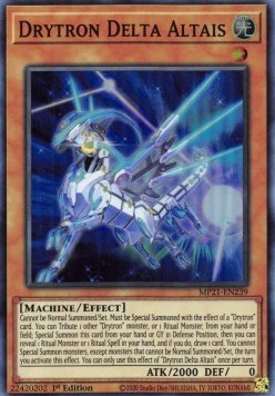 Yu-Gi-Oh! 2021 Tin of Ancient Battles Mega Pack MP21-EN239 Drytron Delta Altais Super Rare