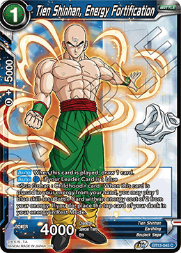 DBS Supreme Rivalry BT13-045 Tien Shinhan, Energy Fortification Foil