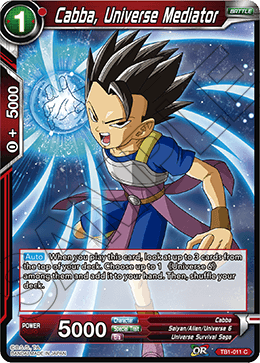 DBS The Tournament of Power TB1-011 Cabba, Universe Mediator Foil