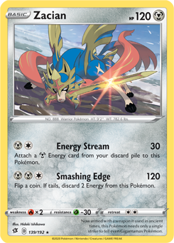 SWSH Rebel Clash 139/192 Zacian Reverse Holo