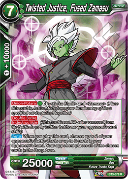 DBS Cross Worlds BT3-076 Twisted Justice, Fused Zamasu Foil