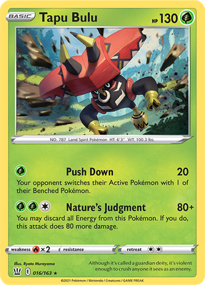 SWSH Battle Styles 016/163 Tapu Bulu Reverse Holo