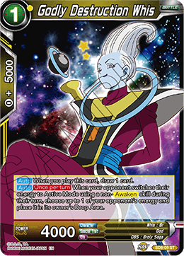 DBS Series 6 Starter Rising Broly SD8-009 Godly Destruction Whis Foil