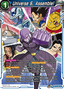 DBS Saiyan Showdown BT15-057 Universe 6, Assemble!