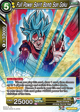 DBS The Tournament of Power TB1-075 Full Power Spirit Bomb Son Goku Foil