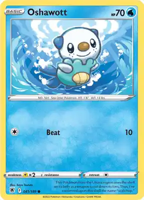 SWSH Astral Radiance 041/189 Oshawott Reverse Holo