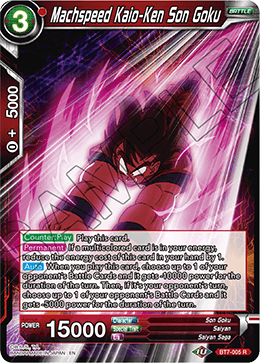 DBS Assault of the Saiyans BT7-005 Machspeed Kaio-Ken Son Goku Foil