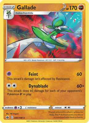 SWSH Chilling Reign 081/198 Gallade Reverse Holo